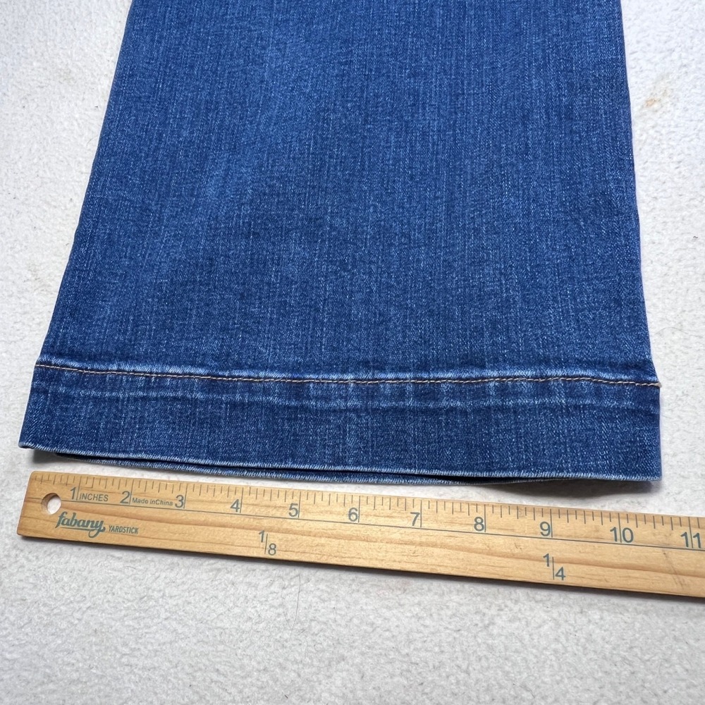 Venus Wide Leg Jeans Women 8 Blue EcoVero Sustainable High Rise Trendy Boho New - Picture 10 of 15